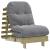 Canapea futon cu saltea, 60x206x11 cm, lemn de pin tratat GartenMobel Dekor