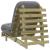 Canapea futon cu saltea, 60x206x11 cm, lemn de pin tratat GartenMobel Dekor