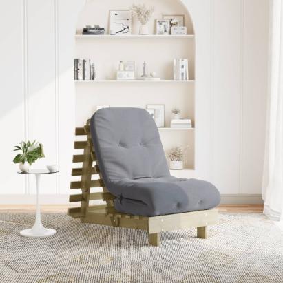 Canapea futon cu saltea, 60x206x11 cm, lemn de pin tratat GartenMobel Dekor