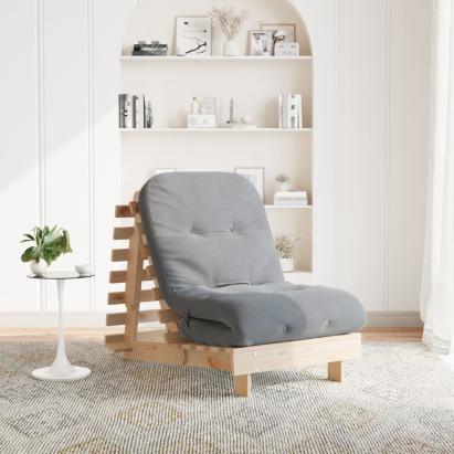 Canapea futon cu saltea, 70x206x11 cm, lemn masiv de pin GartenMobel Dekor