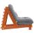 Canapea futon cu saltea, maro, 70x206x11 cm, lemn masiv de pin GartenMobel Dekor