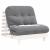 Canapea futon cu saltea, alb, 80x206x11 cm, lemn masiv de pin GartenMobel Dekor