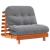 Canapea futon cu saltea, maro, 80x206x11 cm, lemn masiv de pin GartenMobel Dekor