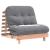 Canapea futon cu saltea, 80x206x11 cm, lemn masiv douglas GartenMobel Dekor