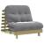 Canapea futon cu saltea, 80x206x11 cm, lemn de pin tratat GartenMobel Dekor