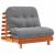 Canapea futon cu saltea, maro, 90x206x11 cm, lemn masiv de pin GartenMobel Dekor