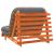 Canapea futon cu saltea, maro, 100x206x11 cm, lemn masiv de pin GartenMobel Dekor