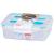 Cutie/caserola alimente, plastic, etansa, albastru, 2 compartiment, cu lingura si furculita, 1.5 L, 22x15.2x7.6 cm, MagicHome GartenVIP DiyLine