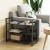 Suport depozitat incaltaminte, Songmics, 3 polite, metal, negru, 74x30.7x62.8 cm GartenVIP DiyLine