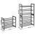 Suport depozitat incaltaminte, Songmics, 3 polite, metal, negru, 74x30.7x62.8 cm GartenVIP DiyLine