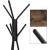 Cuier, Songmics, 6 carlige, 2 rafturi, metal, negru, 49x49x179 cm GartenVIP DiyLine