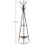 Cuier, Songmics, 6 carlige, 2 rafturi, metal, negru, 49x49x179 cm GartenVIP DiyLine