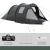 Cort camping, 3-4 persoane, impermeabil, cu vestibul, negru, 475x264x172 cm GartenVIP DiyLine