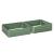 Set 2 paturi/straturi inaltate pentru flori, legume, din otel, verde, 100x100x30 cm GartenVIP DiyLine