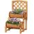 Jardiniera decorativa cu suport pentru plante cataratoare, lemn, 2 nivele, tip butoi, 45x45x80 cm GartenVIP DiyLine
