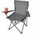Scaun pliabil gradina, camping, pescuit, gri, cu suport pahar/sticla, husa, max 100 kg, 80x44x80 cm, Trizand GartenVIP DiyLine