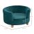 Canapea/pat pentru caine, pisica, catifea si lemn, turcoaz, max 10 kg, 65x37 cm GartenVIP DiyLine