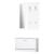 Set mobilier hol, pal, cu pantofar, cuier, oglinda, alb, 3 piese GartenVIP DiyLine