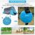 Cort camping, 2 persoane, impermeabil, tip igloo, cu husa, albastru deschis, 286x209x122 cm GartenVIP DiyLine