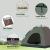 Cort camping, 4 persoane, impermeabil, cu geanta, deschidere automata, verde si maro, 210x210x135 cm GartenVIP DiyLine