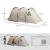 Cort camping, 4-5 persoane, impermeabil, cu vestibul, husa, kaki, 460x230x180 cm GartenVIP DiyLine