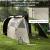 Cort camping, 4-5 persoane, impermeabil, cu vestibul, husa, kaki, 460x230x180 cm GartenVIP DiyLine