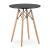 Set masa rotunda stil scandinav + 2 scaune Lago catifea verde, Artool, MDF negru si lemn, 60x72 cm GartenVIP DiyLine