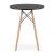Set masa rotunda stil scandinav + 2 scaune Lago catifea verde, Artool, MDF negru si lemn, 60x72 cm GartenVIP DiyLine