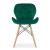 Set masa rotunda stil scandinav + 2 scaune Lago catifea verde, Artool, MDF negru si lemn, 60x72 cm GartenVIP DiyLine
