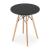 Set masa rotunda stil scandinav + 2 scaune Lago catifea verde, Artool, MDF negru si lemn, 60x72 cm GartenVIP DiyLine
