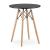 Set masa rotunda stil scandinav + 2 scaune Lago piele ecologica, Artool, MDF si lemn, negru, 60x72 cm GartenVIP DiyLine