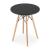 Set masa rotunda stil scandinav + 2 scaune Lago piele ecologica, Artool, MDF si lemn, negru, 60x72 cm GartenVIP DiyLine