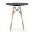 Set masa rotunda stil scandinav + 2 scaune Lago piele ecologica, Artool, MDF si lemn, negru, 60x72 cm GartenVIP DiyLine