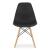 Set masa rotunda stil scandinav + 4 scaune Osaka negru, Artool, MDF si lemn, 90x72 cm GartenVIP DiyLine