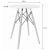 Set masa rotunda stil scandinav + 2 scaune Lago catifea, Artool, MDF si lemn, alb si negru, 60x72 cm GartenVIP DiyLine