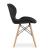 Set masa rotunda stil scandinav + 2 scaune Lago catifea, Artool, MDF si lemn, alb si negru, 60x72 cm GartenVIP DiyLine
