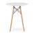 Set masa rotunda stil scandinav + 2 scaune Lago catifea, Artool, MDF si lemn, alb si negru, 60x72 cm GartenVIP DiyLine