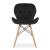 Set masa rotunda stil scandinav + 2 scaune Lago catifea, Artool, MDF si lemn, alb si negru, 60x72 cm GartenVIP DiyLine