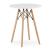 Set masa rotunda stil scandinav + 2 scaune Lago catifea, Artool, MDF si lemn, alb si negru, 60x72 cm GartenVIP DiyLine