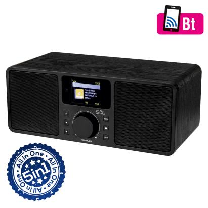 Internet radio global bluetooth/wifi 5 in 1, hifi bass-reflex, control telecomanda/pc/smartphone, lan MultiMark GlobalProd