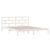 Cadru de pat dublu 4FT6, alb, 135x190 cm, lemn masiv GartenMobel Dekor