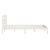 Cadru de pat dublu 4FT6, alb, 135x190 cm, lemn masiv GartenMobel Dekor
