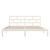 Cadru de pat dublu 4FT6, alb, 135x190 cm, lemn masiv GartenMobel Dekor