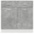 Dulap inferior cu sertar, gri beton, 80 x 46 x 81,5 cm, PAL GartenMobel Dekor