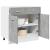 Dulap inferior cu sertar, gri beton, 80 x 46 x 81,5 cm, PAL GartenMobel Dekor