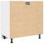 Dulap inferior cu sertar, gri beton, 80 x 46 x 81,5 cm, PAL GartenMobel Dekor