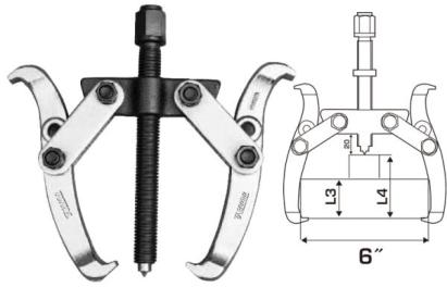 TOTAL - EXTRACTOR RULMENTI CU 2 BRATE - 6" (INDUSTRIAL) PowerTool TopQuality