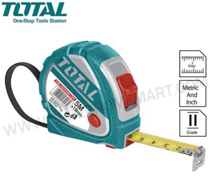 TOTAL - RULETA 5M X 19MM - BUTON 3 FUNCTII PowerTool TopQuality