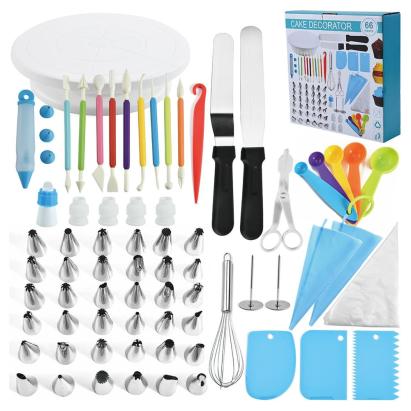 Set de Patiserie cu 66 de Piese și Șabloane pentru Decorarea Torturilor și Prăjiturilor Handy KitchenServ