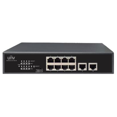 Switch 8 porturi PoE, 2 porturi uplink RJ45 - UNV NSW2010-10T-POE-IN SafetyGuard Surveillance